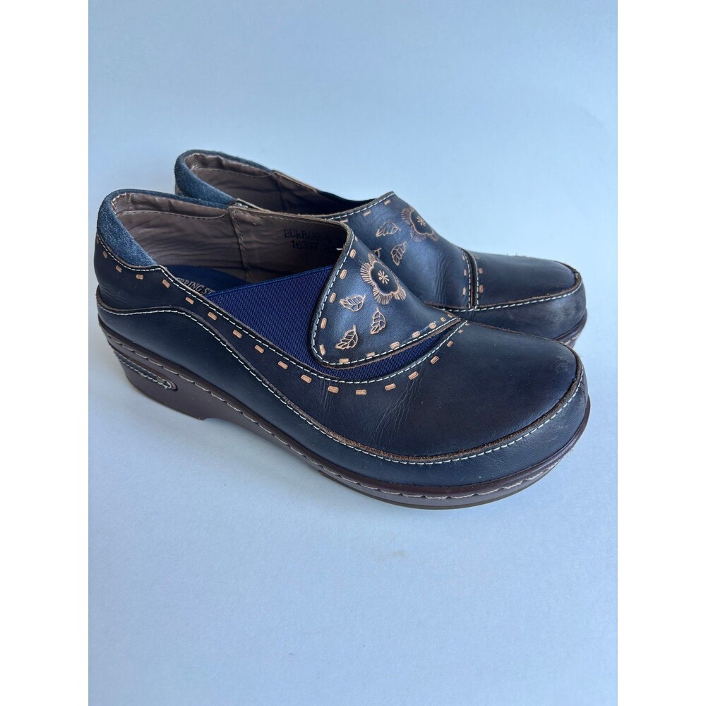 Women’s L'Artiste Spring Step Burbank Navy Floral Clog Slip On Shoes Sz 38